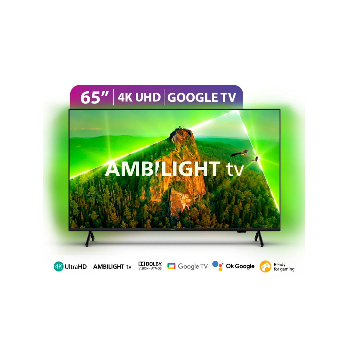 Smart TV Philips Google TV 65'' 4K UHD Ambilight Dolby Vision y Atmos 