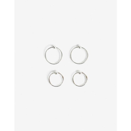 Set De Argollas Plata 925 Plateado