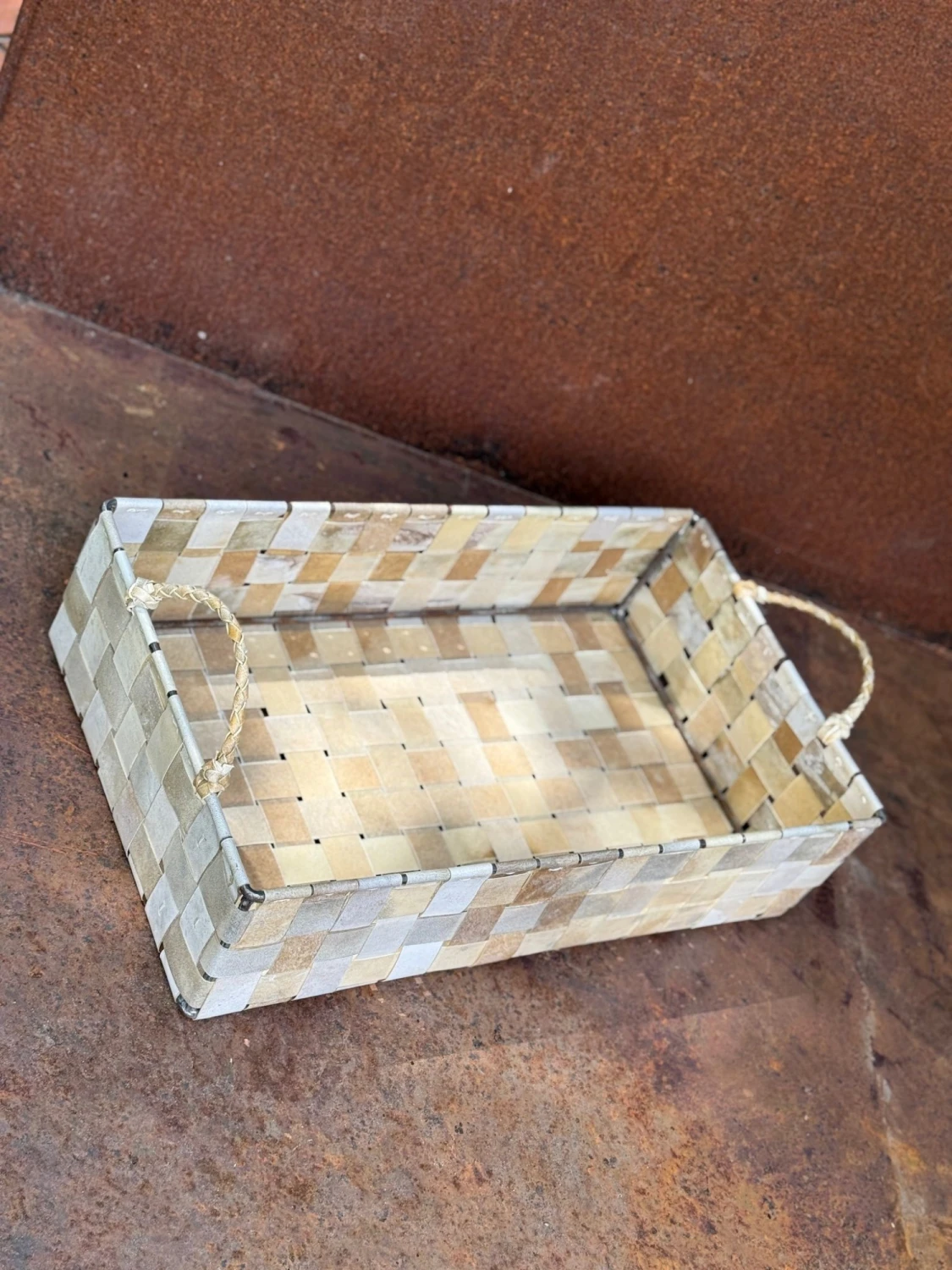 Rectangular Braided Table Basket Grande
