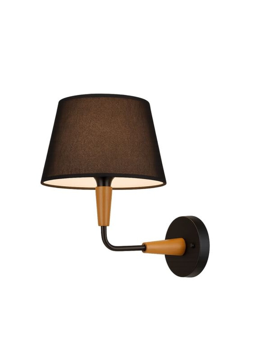 APLIQUE DE PARED ESTANDAR 1L E27 D25CM PANTALLA NEGRA 