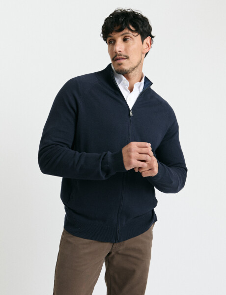 470981 CARDIGAN HARRINGTON LABEL Azul Oscuro