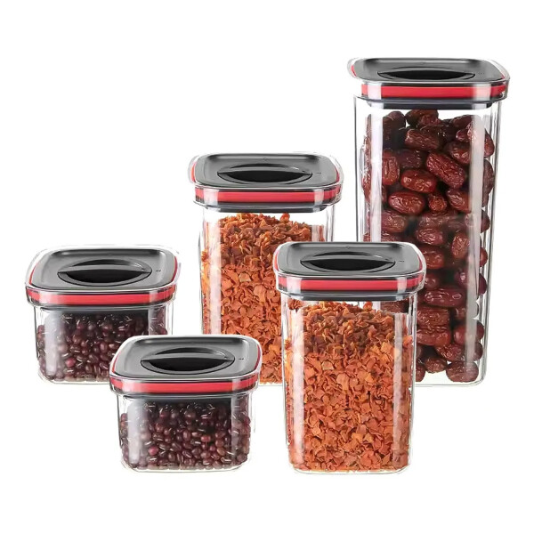 Juego De 5 Tarros Frascos Hermeticos Con Tapa Cierre Giratorio Condimentos Cereales Imback Juego De 5 Tarros Frascos Hermeticos Con Tapa Cierre Giratorio Condimentos Cereales Imback