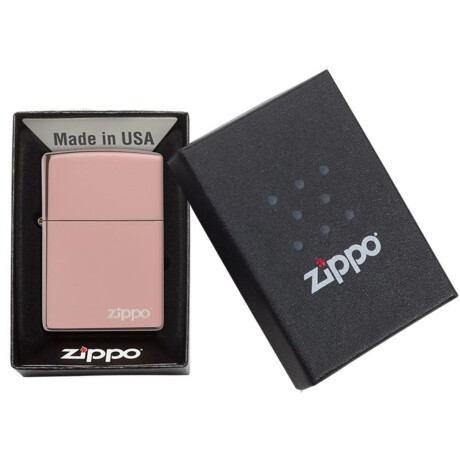 Encendedor Zippo High Polish Rose Gold con logo - 49190ZL Encendedor Zippo High Polish Rose Gold con logo - 49190ZL