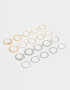Sets Anillos Metal Set De Anillos De Metal - Combinacion Bicolor