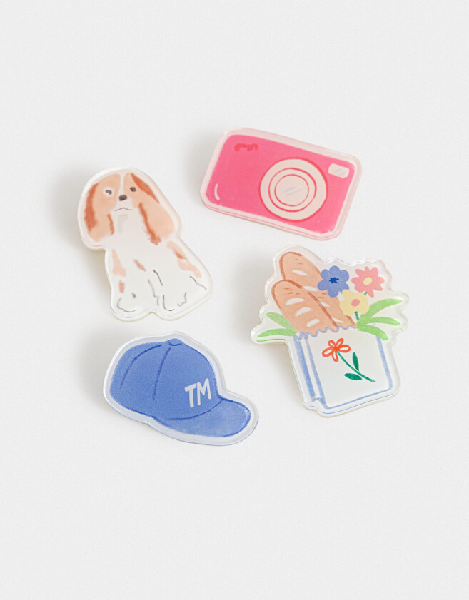 Pin Acrilico Set De Pins Acrílico - Combinacion Multicolor