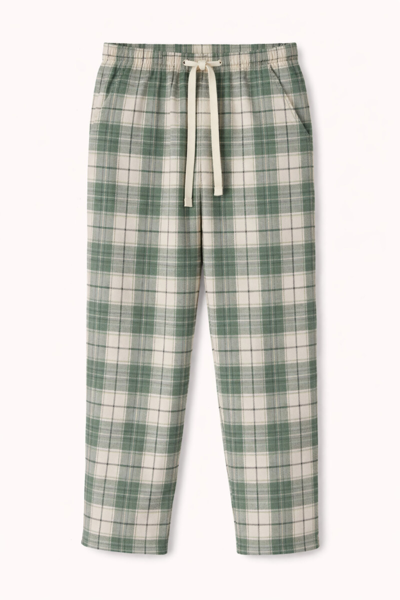 PANTALON PIJAMA FLANNEL - VERDE CLARO 