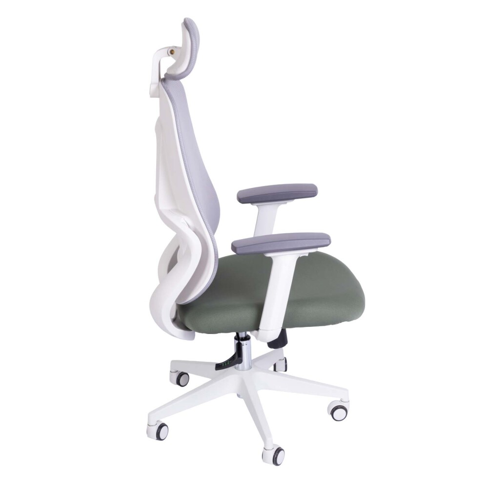 SILLA DE OFICINA MALLA BLANCO DAMASCO