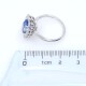 Anillo en oro 18k blanco , brillantes y zafiro Anillo en oro 18k blanco , brillantes y zafiro