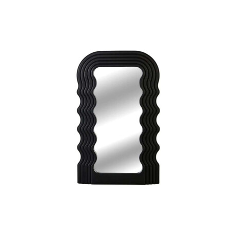 Espejo de tocador con marco en forma de ondas Negro
