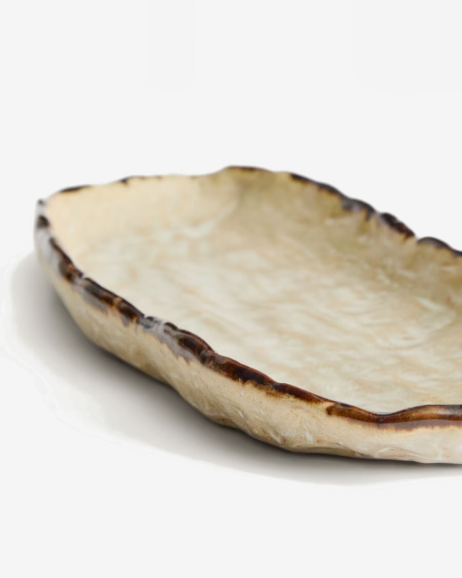 Bandeja Abela de cerámica marrón Bandeja Abela de cerámica marrón