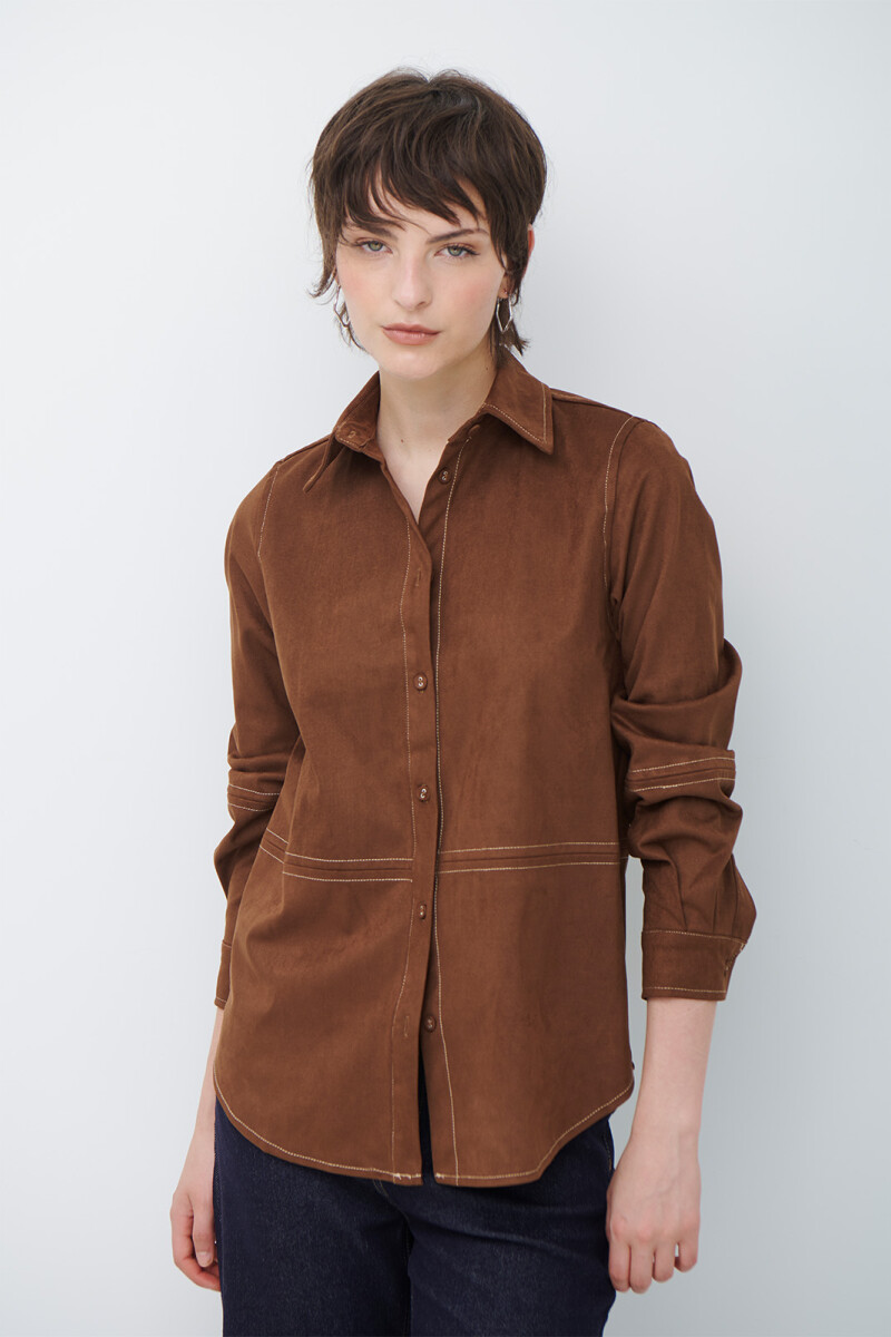 CAMISA SUEDE MARRON