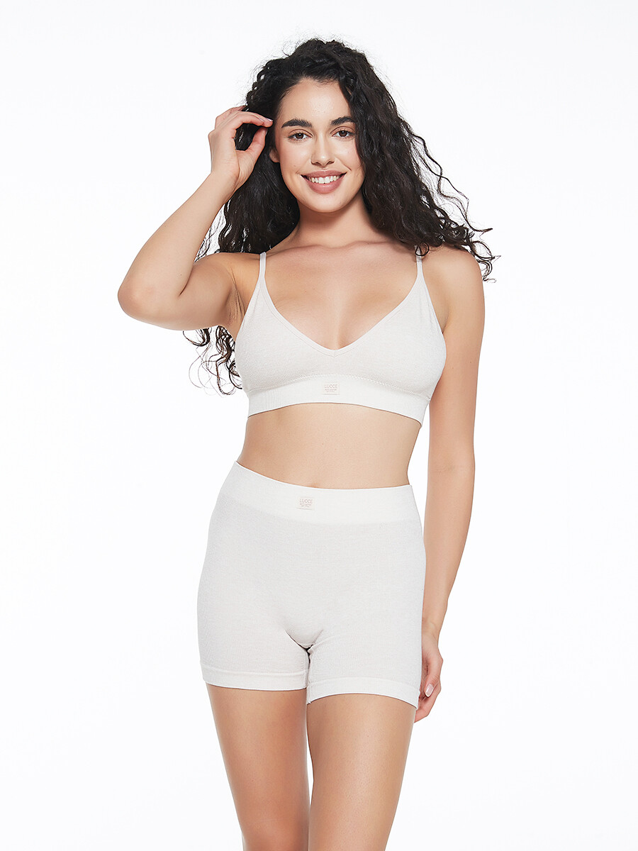SHORT SEAMLESS GIA - BEIGE MELANGE 