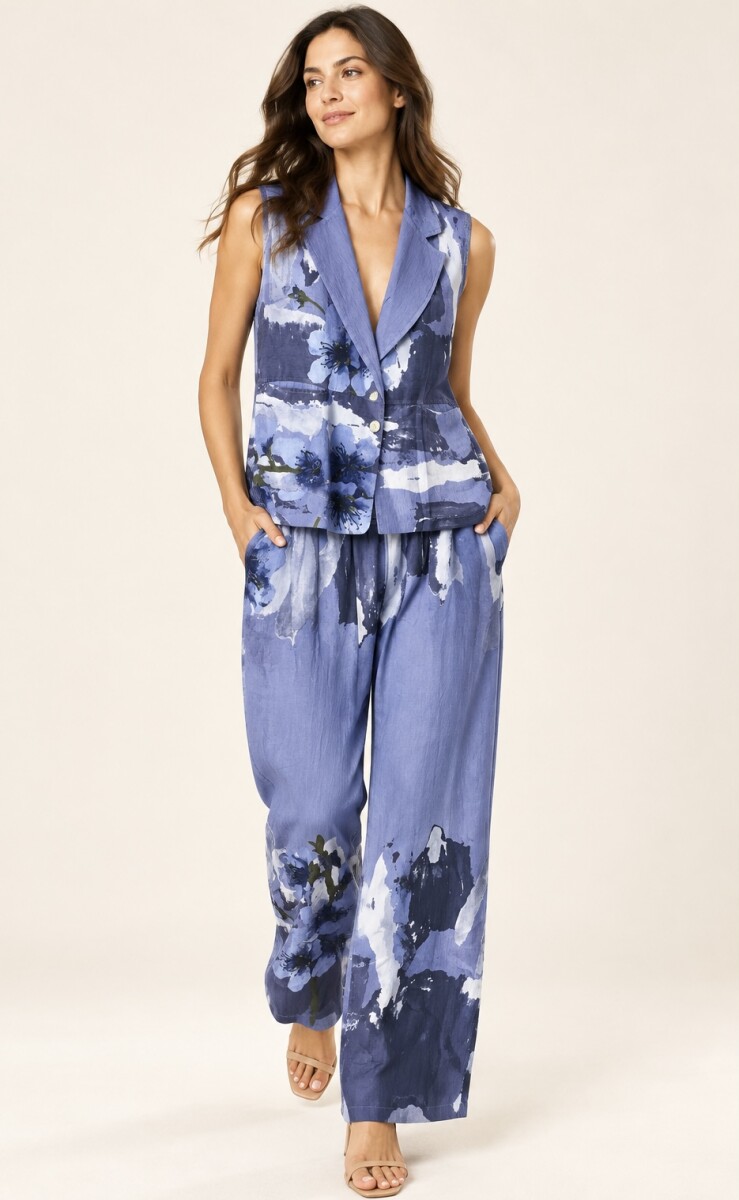 CONJUNTO ZIA - ESTAMPADO AZUL 