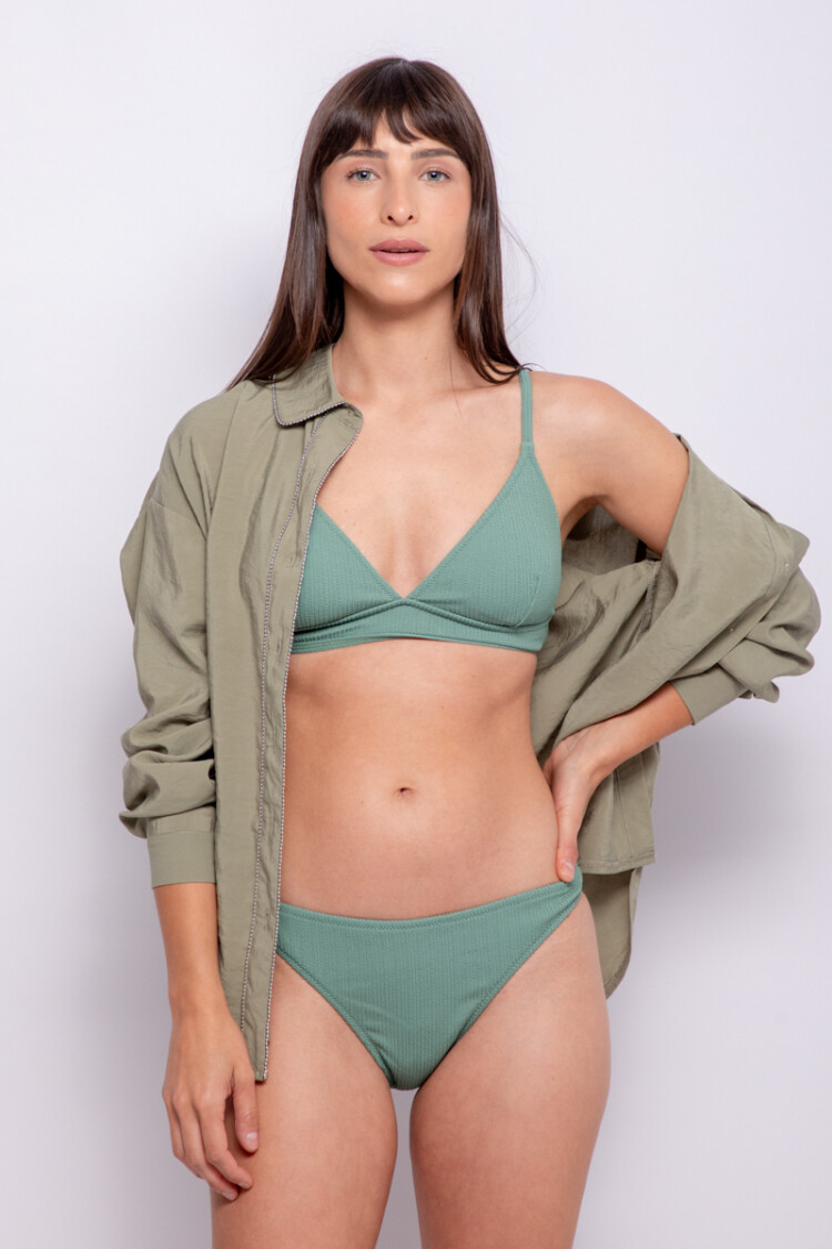 TOP TRIANGULO FIJO SUMMER Verde Seco