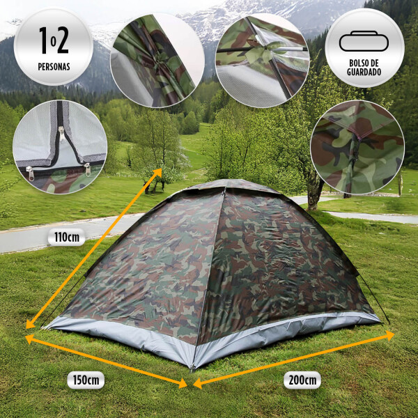 Carpa Iglú Para Camping Autoarmable Para 2 Personas Con Mosquitero 200x150 Carpa Iglú Para Camping Autoarmable Para 2 Personas Con Mosquitero 200x150