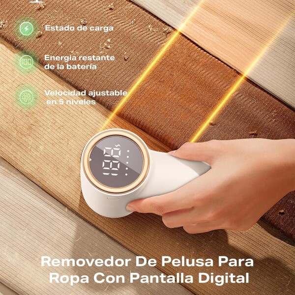 Quita Pelusa Recargable USB Goldtech Removedor Ropa Tela Variante Color Blanco