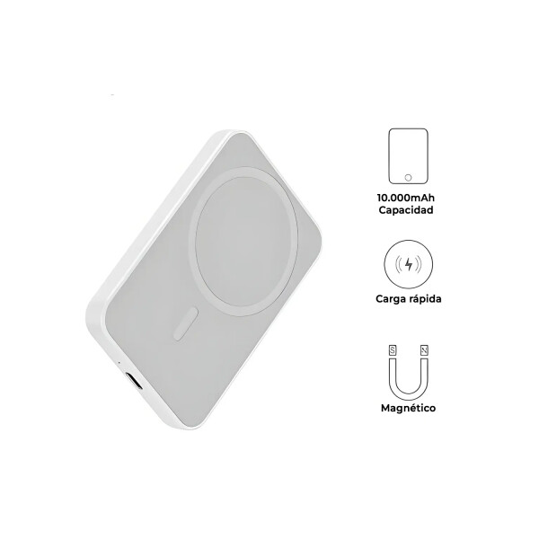 Cargador Magnetico Color Blanco - 10000 Mah Cargador Magnetico Color Blanco - 10000 Mah