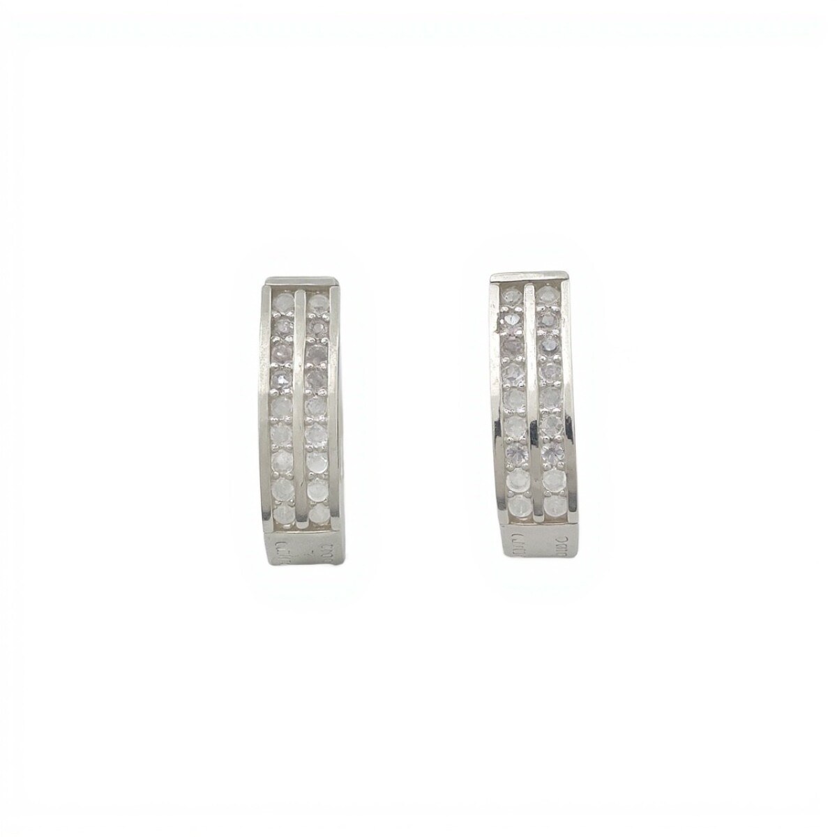 Caravanas Aro-Plata 925-Piedra zirconia-CA3016 - conpiedra 