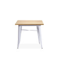 Mesa Tolix 80x80 cm Blanco