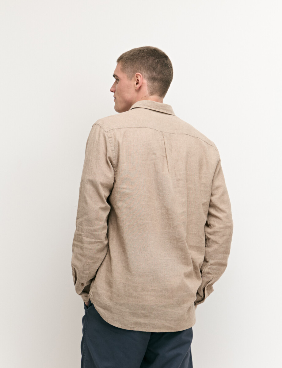 012766 CAMISA LINO WIN Camel