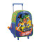 Mini Mochila Infatil Hot Wheels con rueditas Azul - Verde