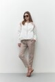 Chaqueta bomber bordada blanco