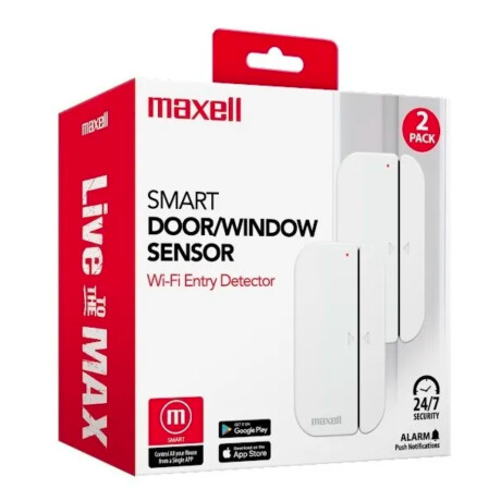 Sensor de puerta/ventana inteligente maxell (pack x2) Blanco