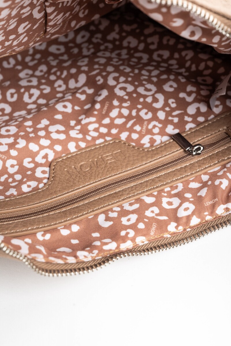 Cartera Gamuza Vegana Flecos Vison