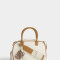 Bowling Cartera Bowling Con Charm - Blanco Crudo