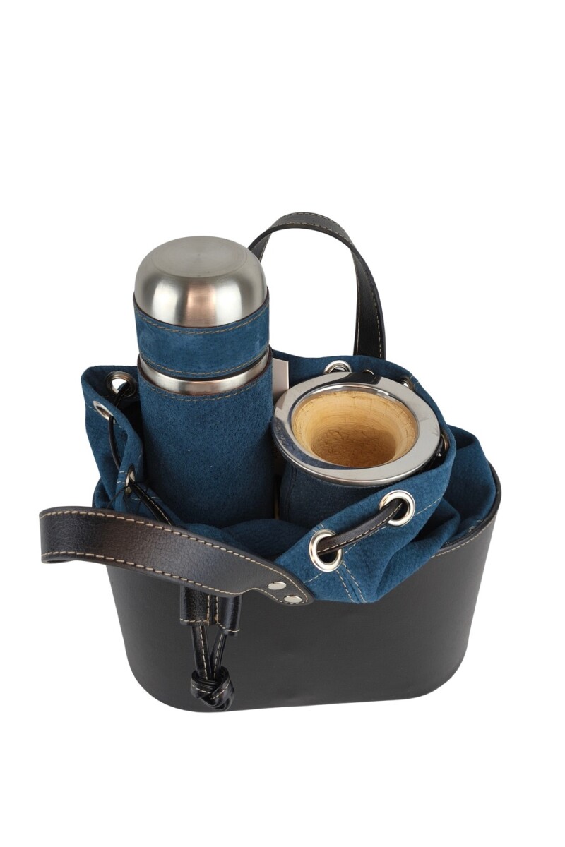 Set matero de lujo en cuero Azul