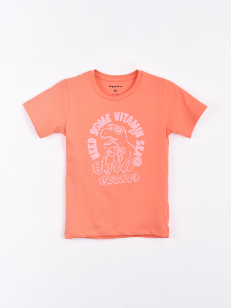 REMERA DINO CORAL
