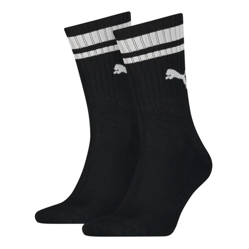 Medias Media larga Heritage Stripe Unisex Negro