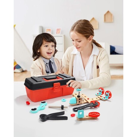 Caja de herramientas de juguete Top Bright con accesorios Caja de herramientas de juguete Top Bright con accesorios