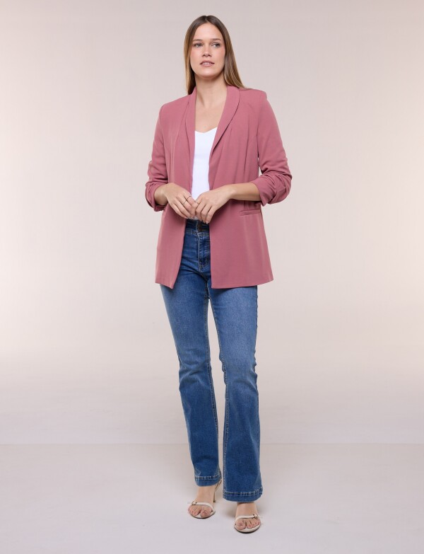 Blazer Crepe Manga Fruncida ROSA