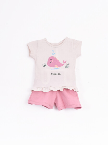 CONJUNTO REMERA + SHORT BASSIA ROSA VIEJO