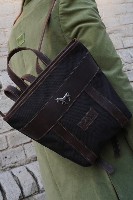 Mini Mustang Backpack Chocolate / Negro