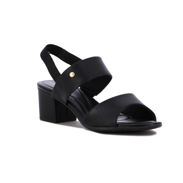 Sandalia Mujer Comfortflex Dos Tiras Anchas Negro