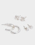 Aros Sets Bañada en Plata Set De Aros Bañado En Plata - Plateado