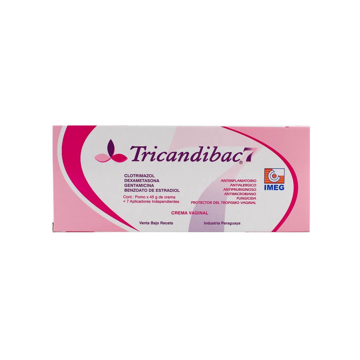 TRICANDIBAC 7 CREMA CON 7 APLICADORES PO 