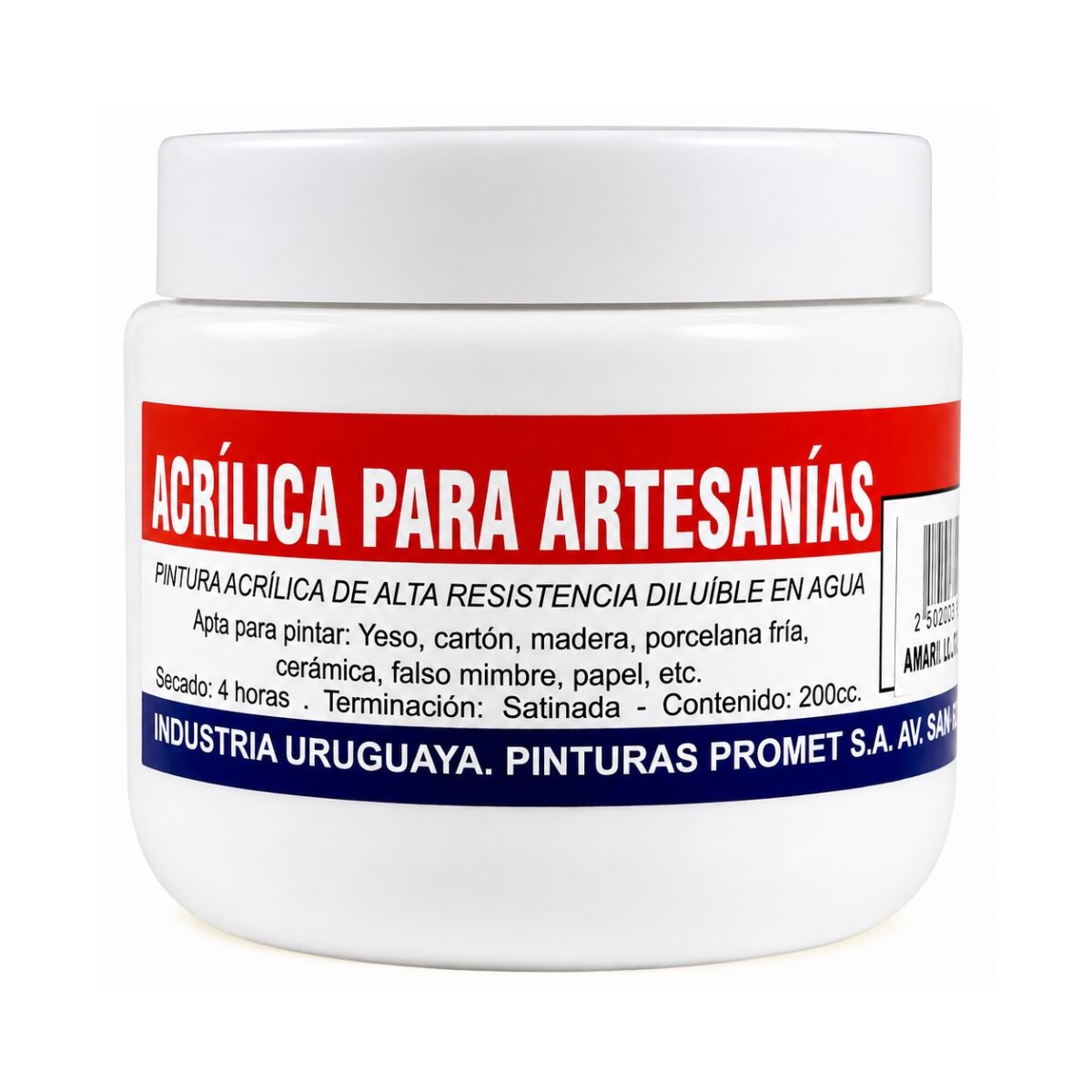 PINTURA ACRILICA ARTISTICA 200ML - Blanco 