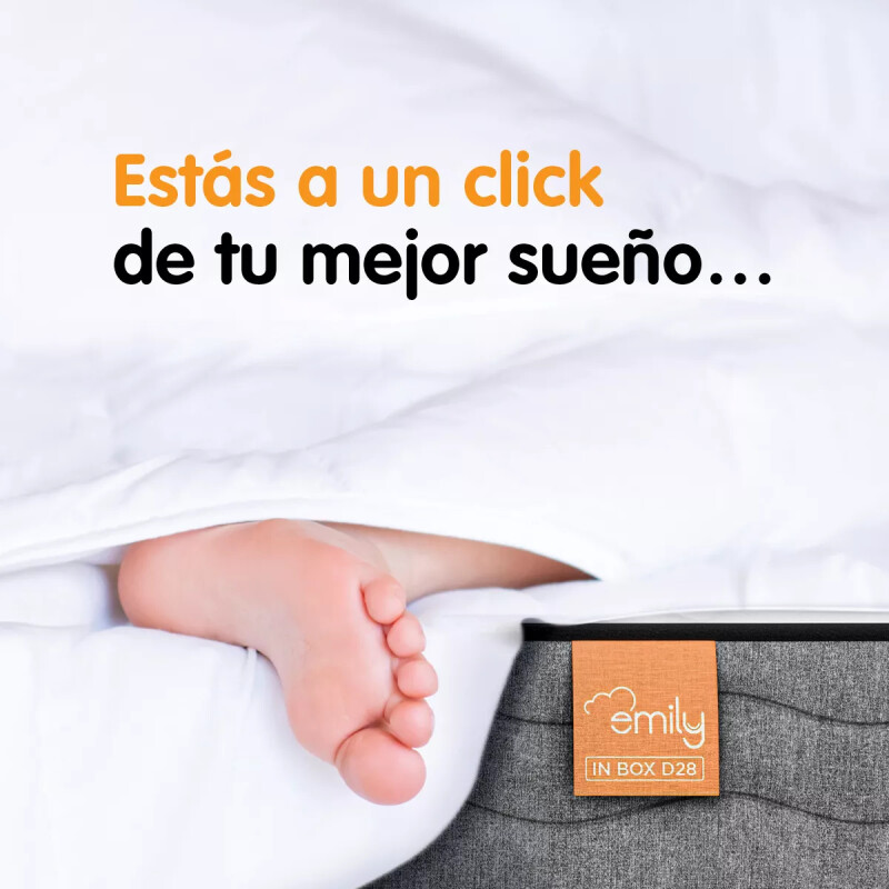 Colchón Espuma 1 Plaza Emily 14 Alta Densidad Garantía Blanco