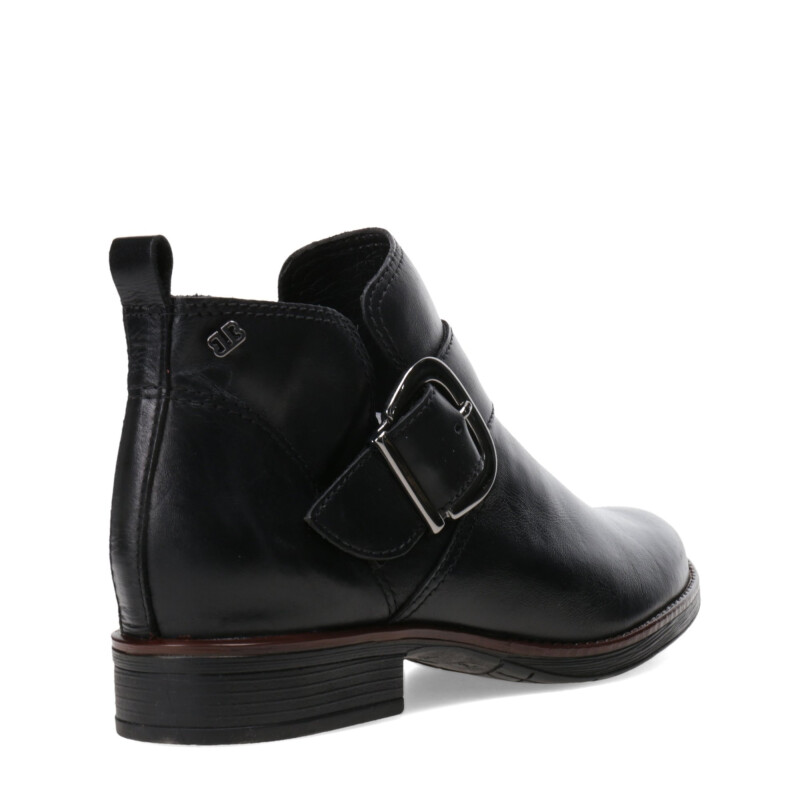 Botas de Mujer Bottero Caña Baja de Cuero Negro