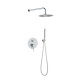 Griferia Ducha Embutir Incl Caño Roseta Telefono Y Flexible En Cromo
