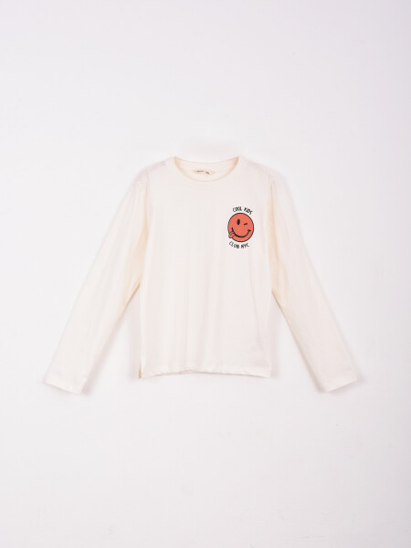 REMERA MANGA LARGA LOCAL OFF WHITE