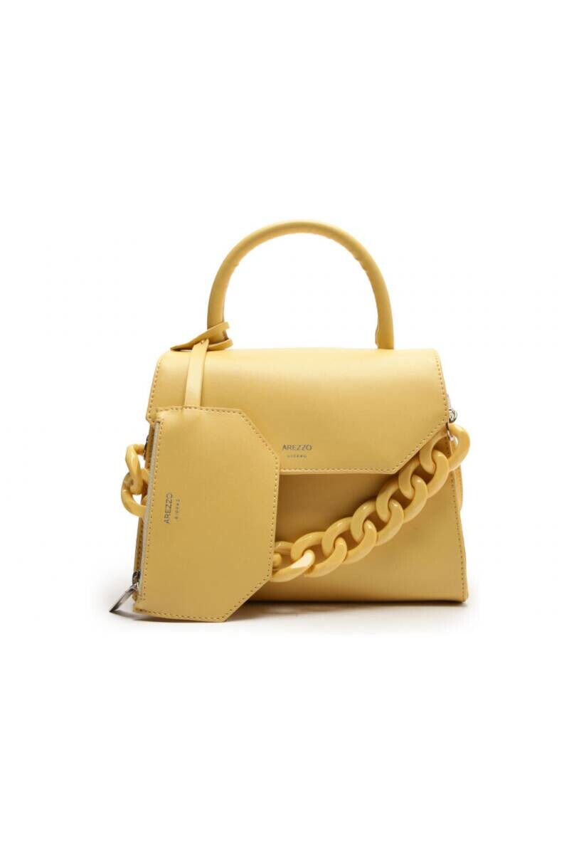 CARTERA AMARILLA CON CADENA 