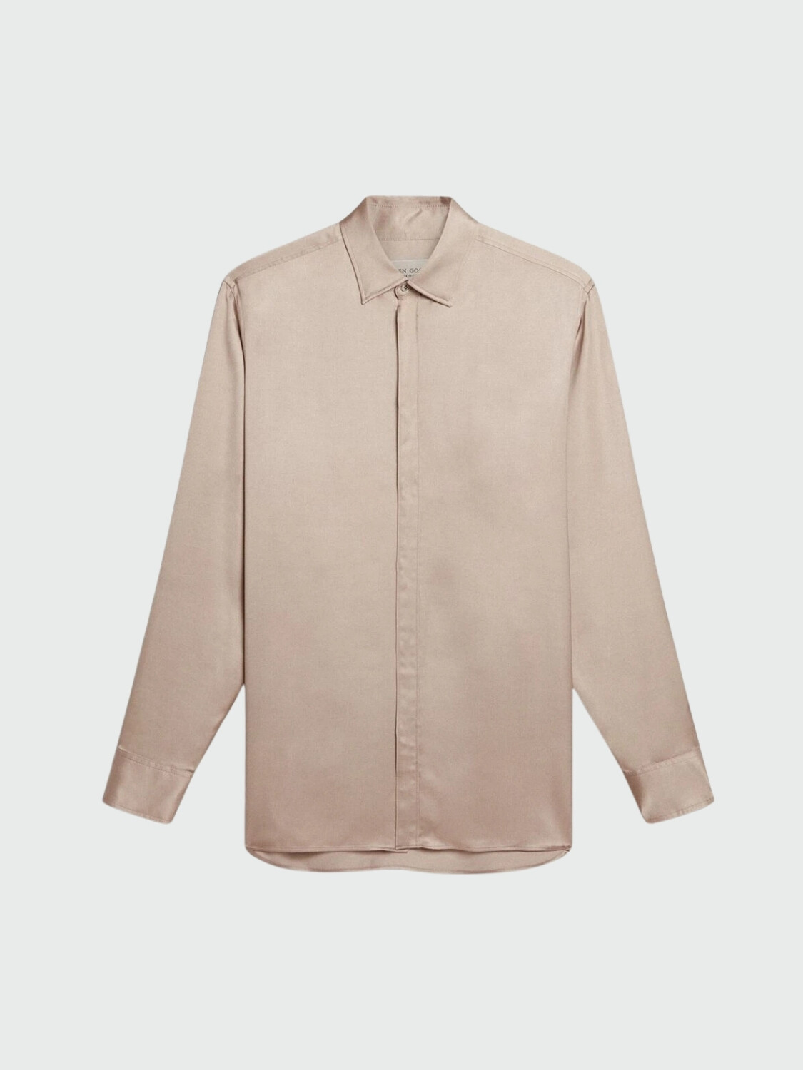 Golden Goose-Camisa clásica de viscosa fluida, Golden Goose Beige