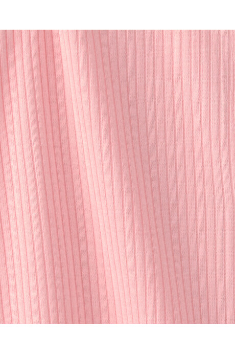 Monito bombachudo de algodón acanalado, rosado Sin color