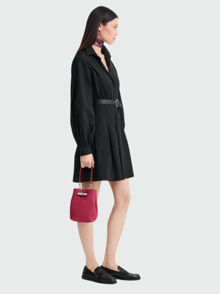 Longchamp - Bolso de hombro, Le Roseau Fucsia