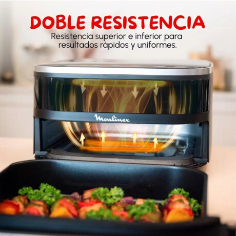 Freidora de Aire Moulinex Easy Fry XL Surface | Compacta | Doble Resistencia | Cesta ancha | Color negro. Freidora de Aire Moulinex Easy Fry XL Surface | Compacta | Doble Resistencia | Cesta ancha | Color negro.