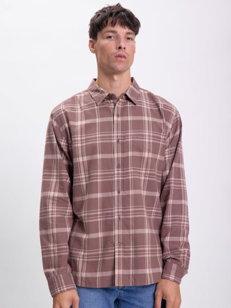Camisa cuadros Marrón